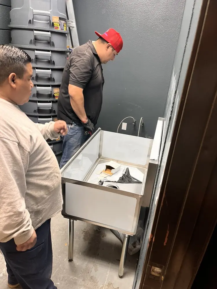 Commercial plumbing and sink installation in Greensboro